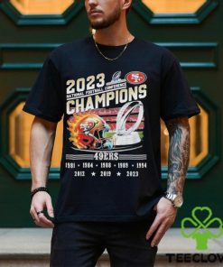 San Francisco 49Ers 2023 National Football Champions Super Bowl LVIII Helmet Trophy T Shirt