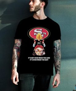 San Francisco 49Ers Dragon Ball it’s not over when you lose it’s over when you quit hoodie, sweater, longsleeve, shirt v-neck, t-shirt