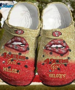 San Francisco 49Ers Gold Red Pattern Crocs