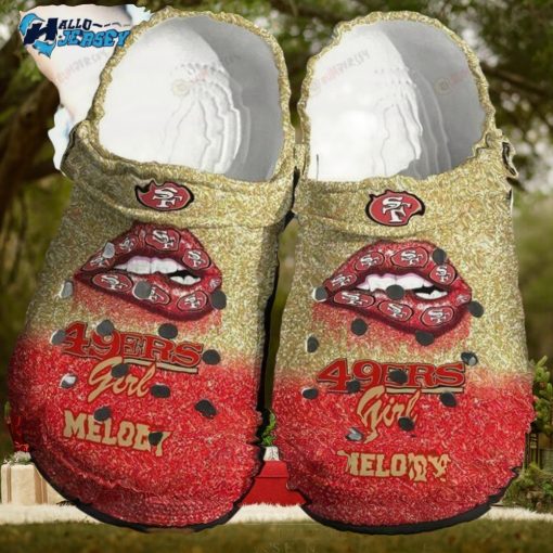 San Francisco 49Ers Gold Red Pattern Crocs