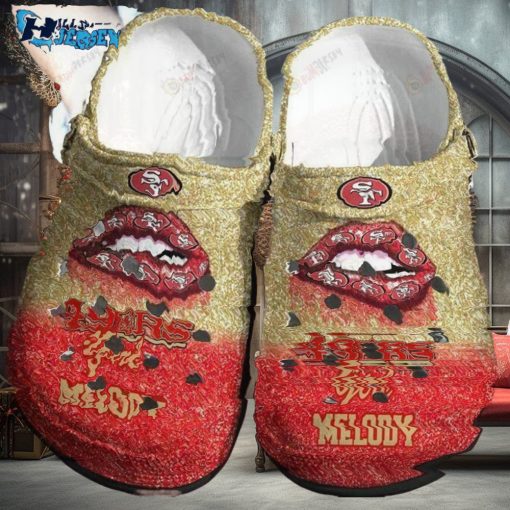 San Francisco 49Ers Gold Red Pattern Crocs