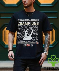 San Francisco 49Ers National Football Conference Champions Trophy Signatures 2023 Shirt