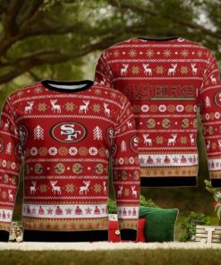 San Francisco 49Ers Reindeers Parttern Ugly Christmas Sweaters