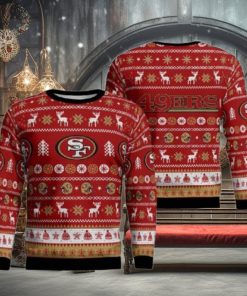 San Francisco 49Ers Reindeers Parttern Ugly Christmas Sweaters