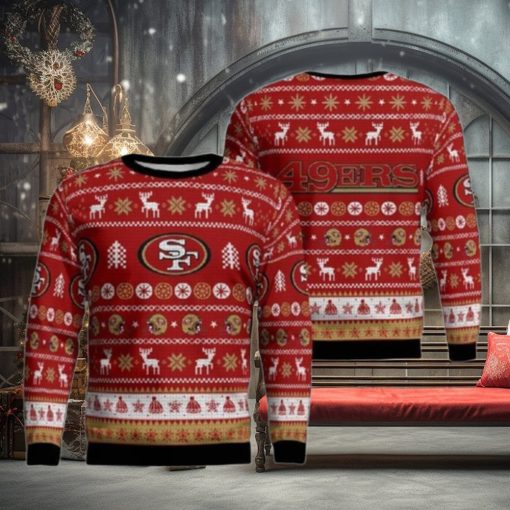 San Francisco 49Ers Reindeers Parttern Ugly Christmas Sweaters