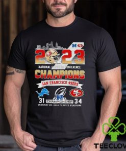 San Francisco 49Ers Winners Detroit Lions 34 31 2023 National Football Conference Champions Shirt