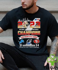 San Francisco 49Ers Winners Detroit Lions 34 31 2023 National Football Conference Champions Shirt