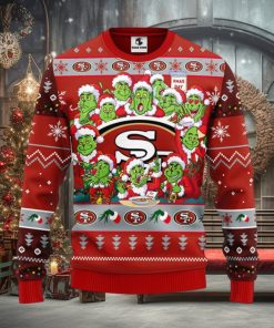 San Francisco 49ers 12 Grinch Xmas Day Christmas Ugly Sweater