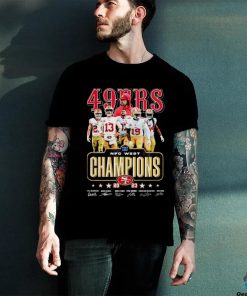 San Francisco 49ers 2023 NFC West Champions signatures shirt 3 San Francisco 49ers 2023 NFC West Champions signatures shirt