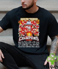 San Francisco 49ers 2024 Champions signatures shirt 1 San Francisco 49ers 2024 Champions signatures shirt