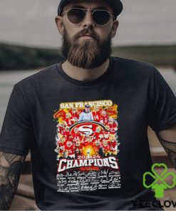 San Francisco 49ers 2024 Champions signatures shirt 2 San Francisco 49ers 2024 Champions signatures shirt