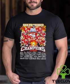 San Francisco 49ers 2024 Champions signatures shirt 3 San Francisco 49ers 2024 Champions signatures shirt