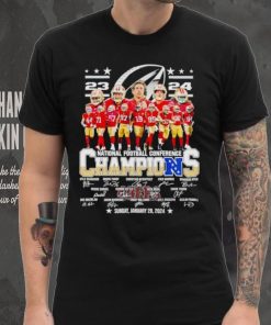 San Francisco 49ers 23 24 NFC Champions signatures shirt