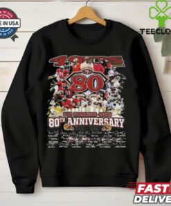 San Francisco 49ers 80th Anniversary 1944 2024 Signatures Shirt