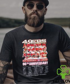 San Francisco 49ers 80th Anniversary 1944 2024 Thank You For The Memories Signatures Shirt