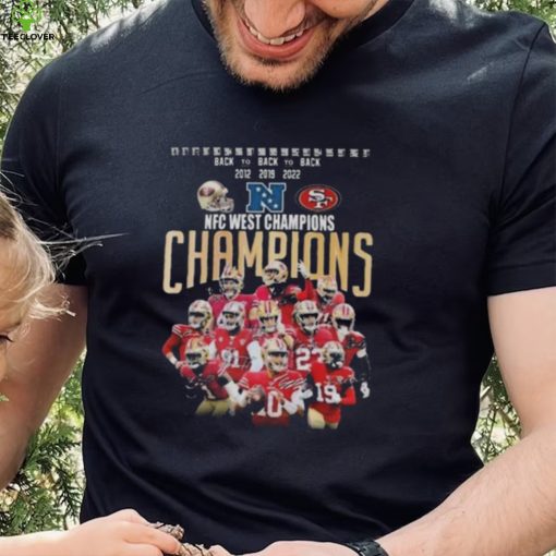 San Francisco 49ers Back To Back 2012 2019 2022 NFC West Champions Signatures Shirt