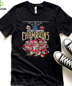 San Francisco 49ers Back To Back 2012 2019 2022 NFC West Champions Signatures Shirt