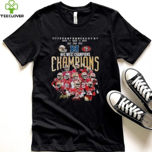 San Francisco 49ers Back To Back 2012 2019 2022 NFC West Champions Signatures Shirt