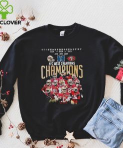 San Francisco 49ers Back To Back 2012 2019 2022 NFC West Champions Signatures Shirt