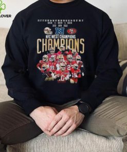 San Francisco 49ers Back To Back 2012 2019 2022 NFC West Champions Signatures Shirt