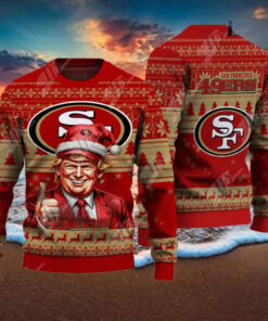San Francisco 49ers Christmas Donald Trump Knitted Sweater