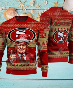San Francisco 49ers Christmas Donald Trump Knitted Sweater