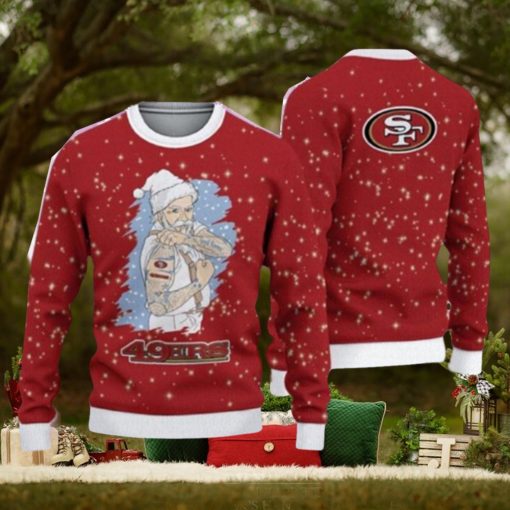 San Francisco 49ers Christmas Santa Claus Tattoo Limited Edition Ugly Sweater