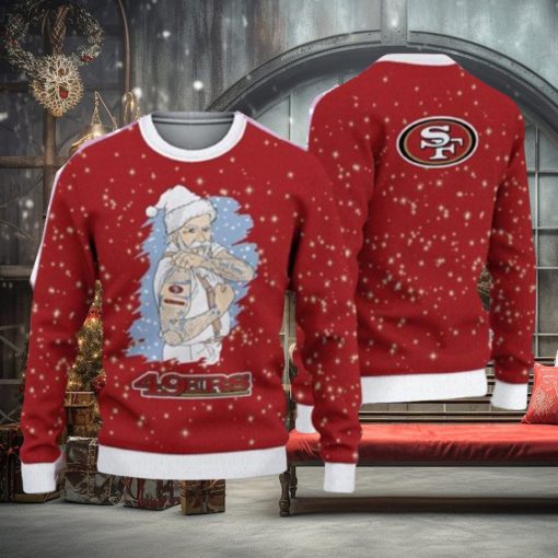 San Francisco 49ers Christmas Santa Claus Tattoo Limited Edition Ugly Sweater