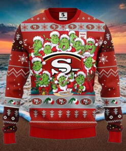 San Francisco 49ers Christmas Ugly Sweater 12 Grinch Xmas Day Show Your Team Spirit