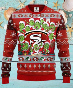San Francisco 49ers Christmas Ugly Sweater 12 Grinch Xmas Day Show Your Team Spirit