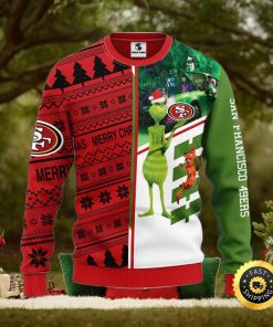 San Francisco 49ers Christmas Ugly Sweater Grinch And Scooby Doo Show Your Team Spirit