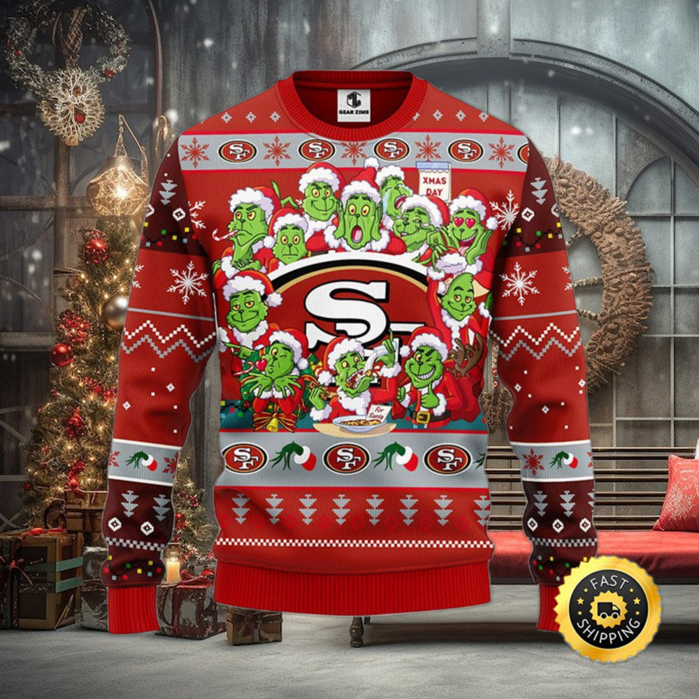 Team Logo San Francisco 49ers Ugly Christmas Sweater