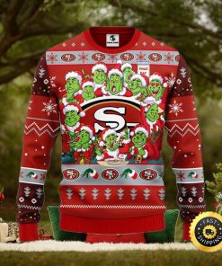 San Francisco 49ers Christmas Ugly Sweater Print Funny Grinch Show