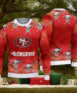San Francisco 49ers Fans Skull Outfit Knitted Christmas Sweater
