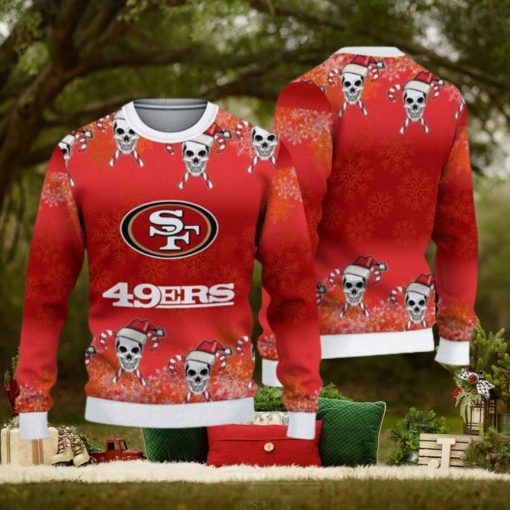 San Francisco 49ers Fans Skull Outfit Knitted Christmas Sweater