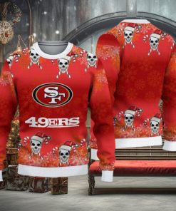 San Francisco 49ers Fans Skull Outfit Knitted Christmas Sweater