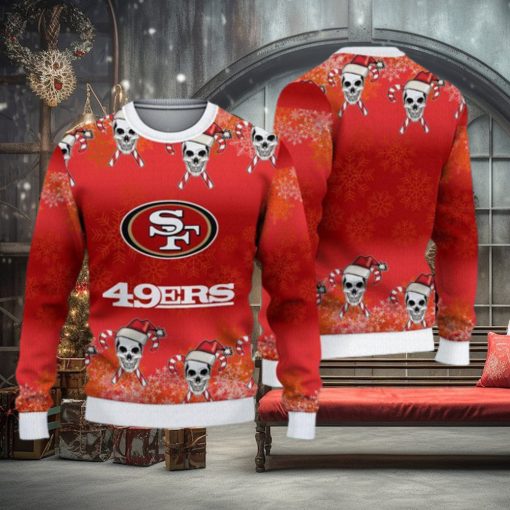 San Francisco 49ers Fans Skull Outfit Knitted Christmas Sweater