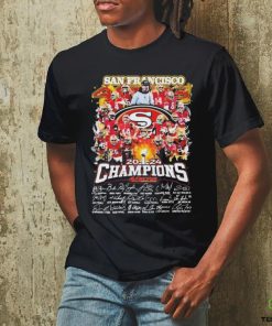 San Francisco 49ers Football Team NFC Championship Champions Signatures Shirt