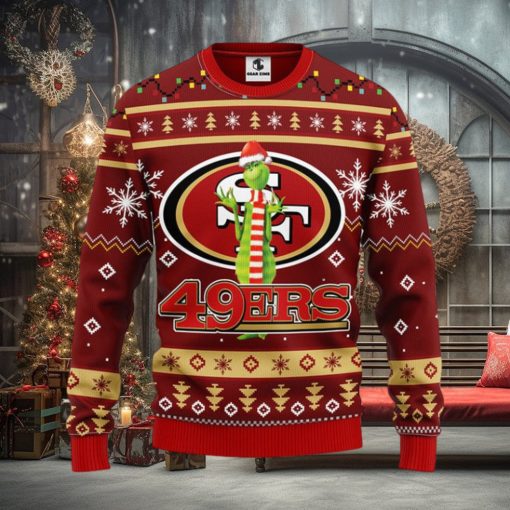 San Francisco 49ers Funny Grinch Christmas Ugly Sweater