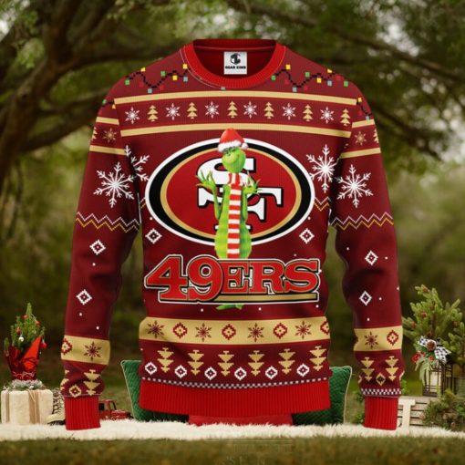 San Francisco 49ers Funny Grinch Christmas Ugly Sweater