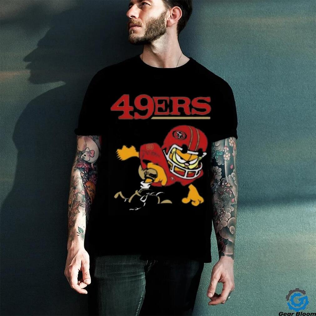 San Francisco 49ers Garfield Cat Grumpy Football Player T Shirt San Francisco 49ers Garfield Cat Grumpy Football Player T Shirt