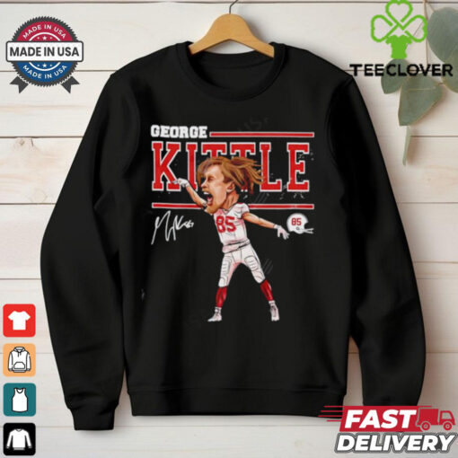 San Francisco 49ers George Kittle cartoon signature shirt