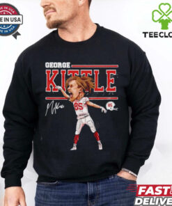 San Francisco 49ers George Kittle cartoon signature shirt