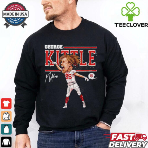 San Francisco 49ers George Kittle cartoon signature shirt