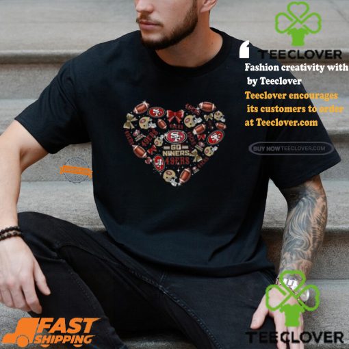 San Francisco 49ers Go Niners Football Lover Heart T Shirt