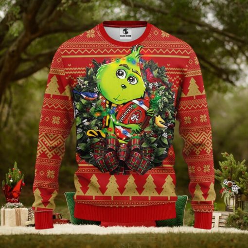 San Francisco 49ers Grinch Hug Christmas Ugly Sweater