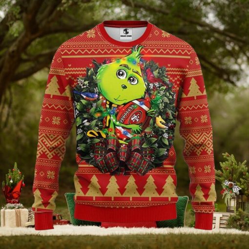 San Francisco 49ers Grinch Hug Xmas Ugly Christmas Sweater Best Christmas Gift Ideas