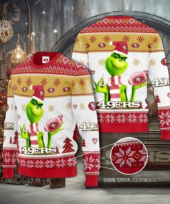 San Francisco 49ers Grinch Knit Ugly Christmas sweater