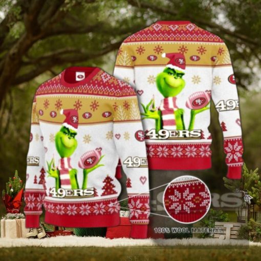 San Francisco 49ers Grinch Knit Ugly Christmas sweater