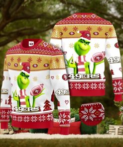 San Francisco 49ers Grinch Ugly Christmas Sweater Xmas 3D Printed Christmas Sweater Gift